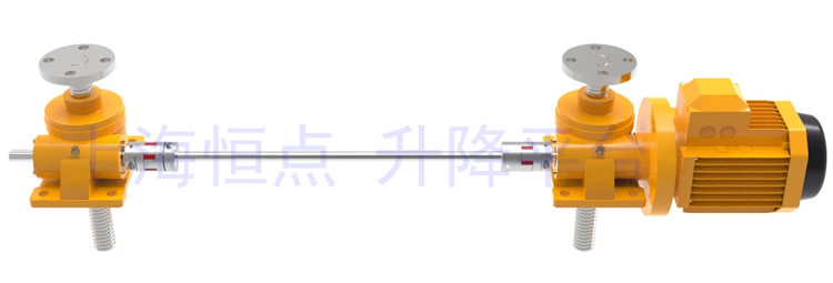 SWL系列直線型升降平台，電機直聯側放實物圖